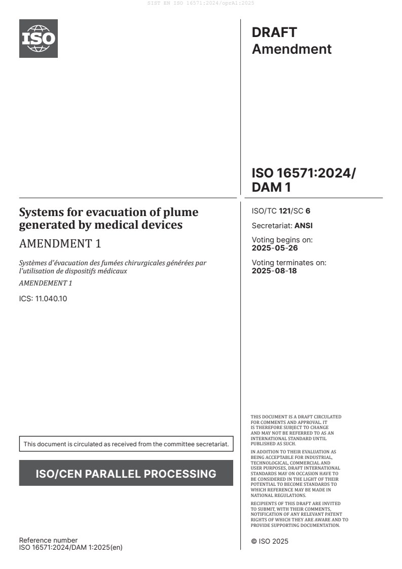 EN ISO 16571:2024/oprA1:2025