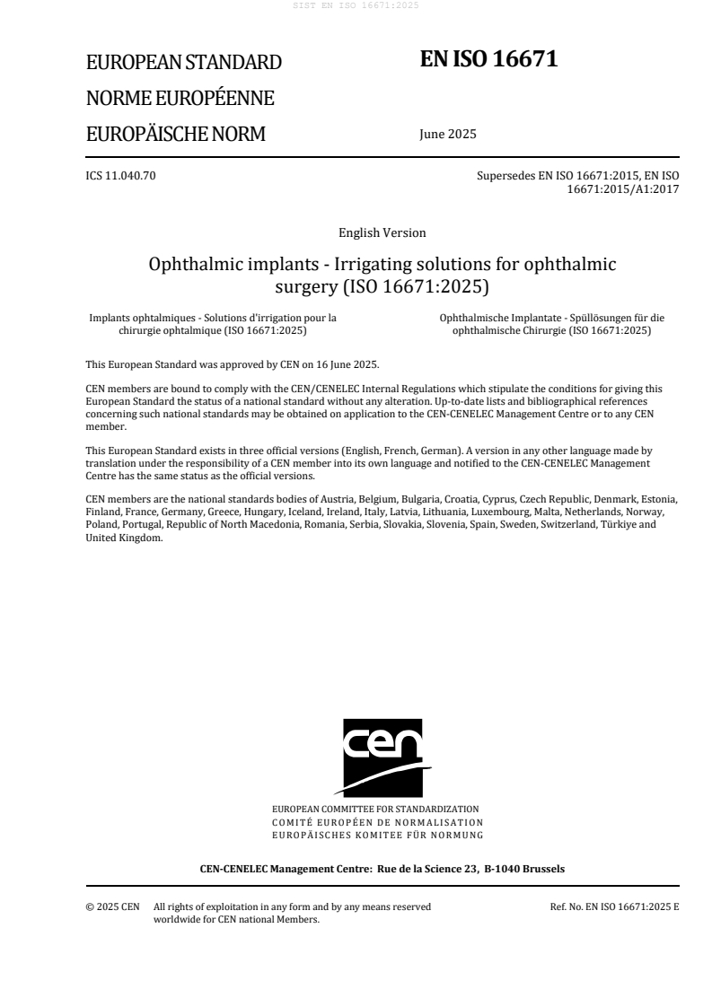 SIST EN ISO 16671:2025