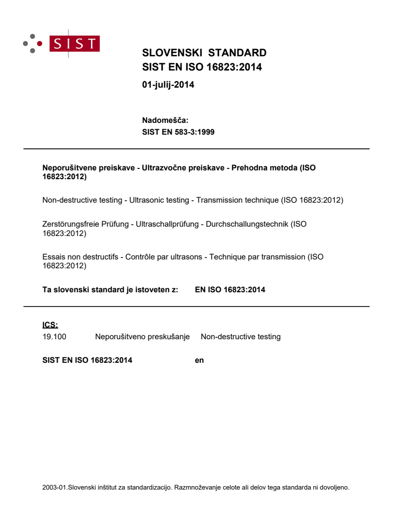 EN ISO 16823:2014 EN ISO 16823:2014 - Page 1 preview