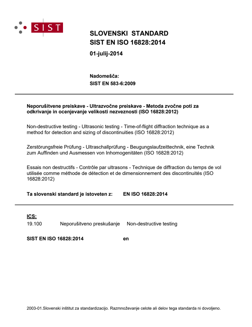 EN ISO 16828:2014 EN ISO 16828:2014 - Page 1 preview