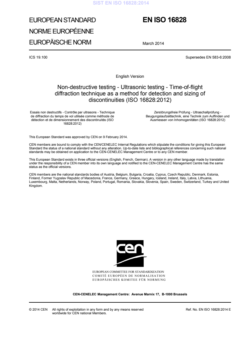 EN ISO 16828:2014 EN ISO 16828:2014 - Page 3 preview