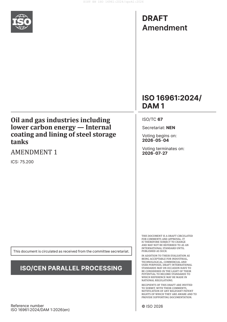 SIST EN ISO 16961:2024/oprA1:2026 SIST EN ISO 16961:2024/oprA1:2026 - Page 3 preview