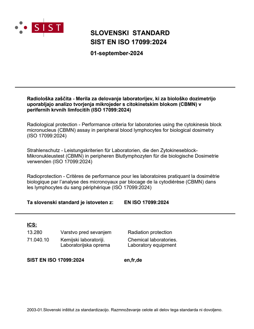 EN ISO 17099:2024 EN ISO 17099:2024 - Page 1 preview