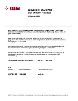 SIST EN ISO 17162:2026 - Page 1 preview