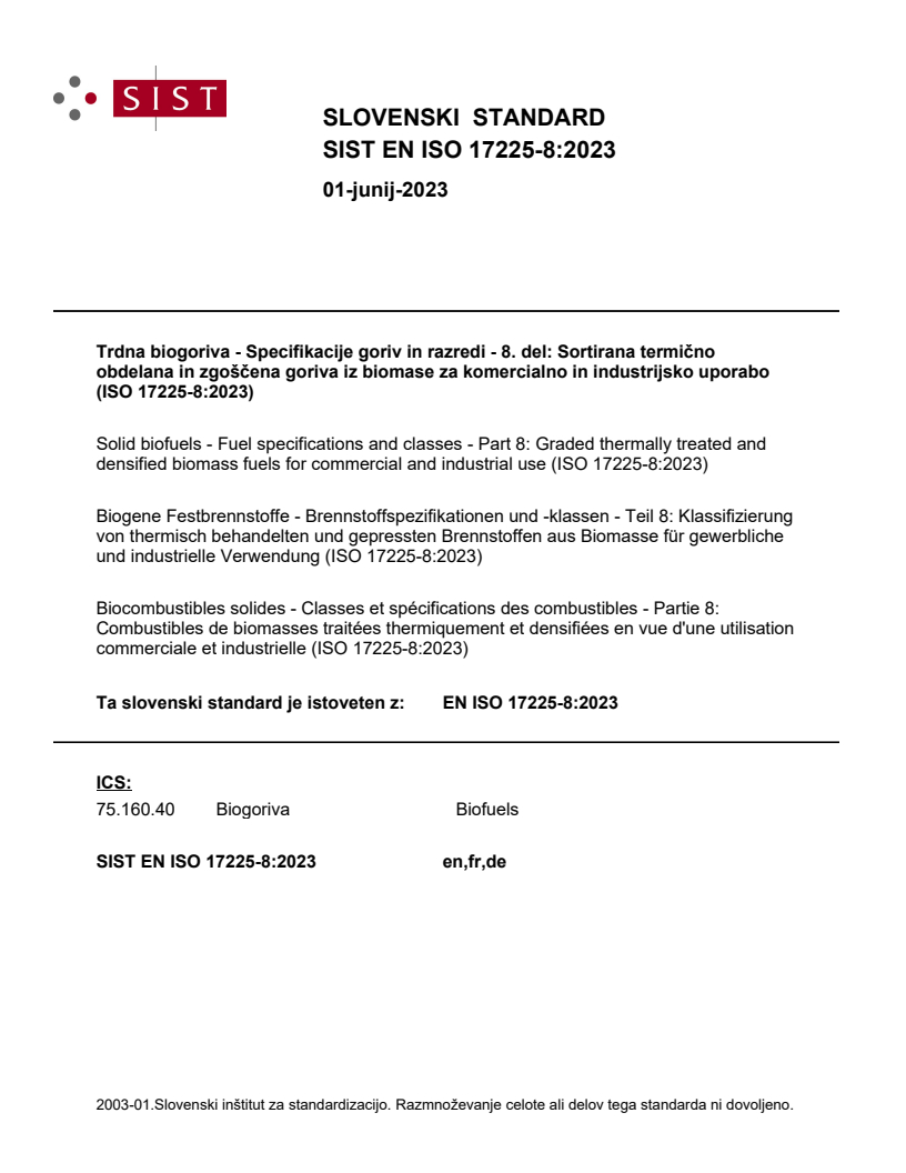 EN ISO 17225-8:2023 EN ISO 17225-8:2023 - Page 1 preview