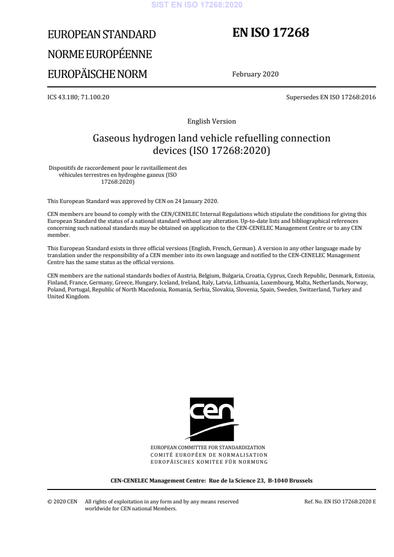 EN ISO 17268:2020 EN ISO 17268:2020 - Page 3 preview