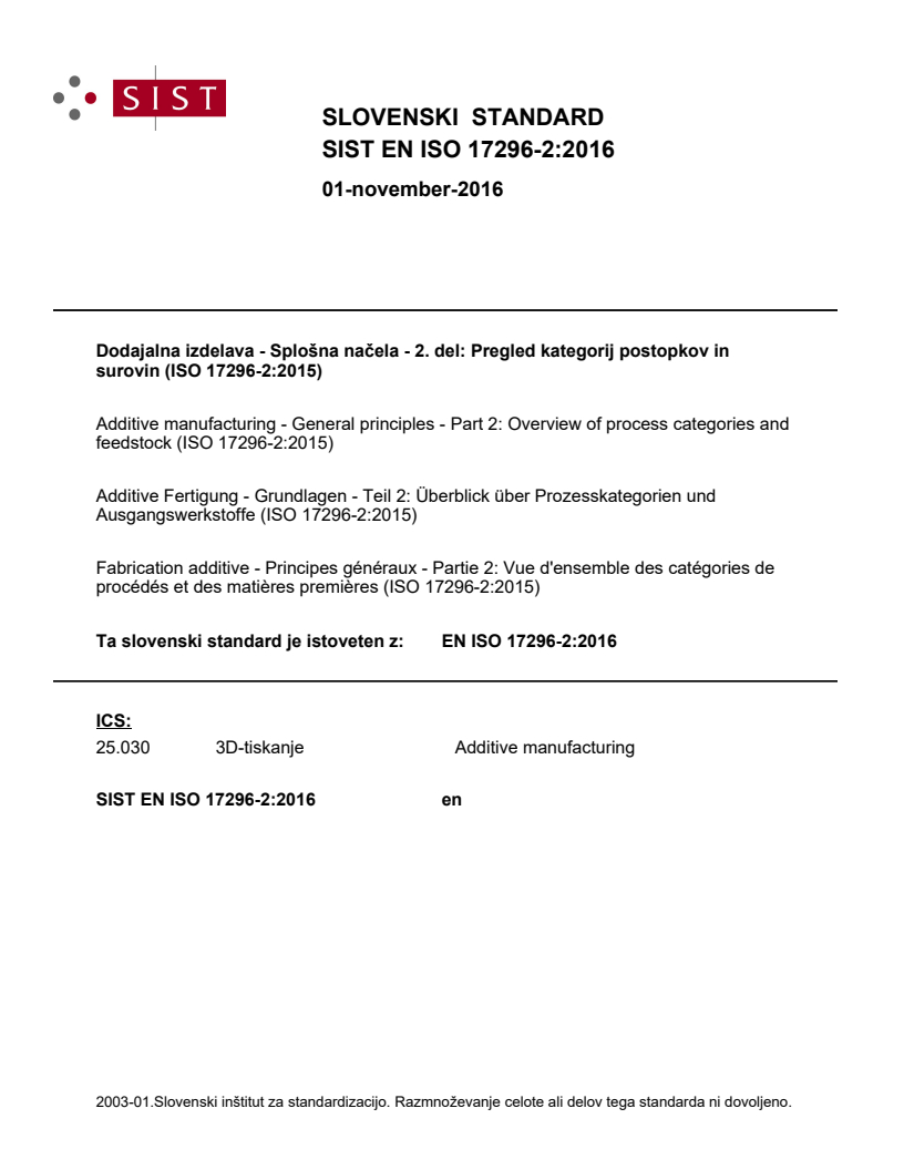 EN ISO 17296-2:2016 EN ISO 17296-2:2016 - Page 1 preview