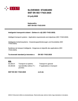 SIST EN ISO 17423:2025 - Page 1 preview
