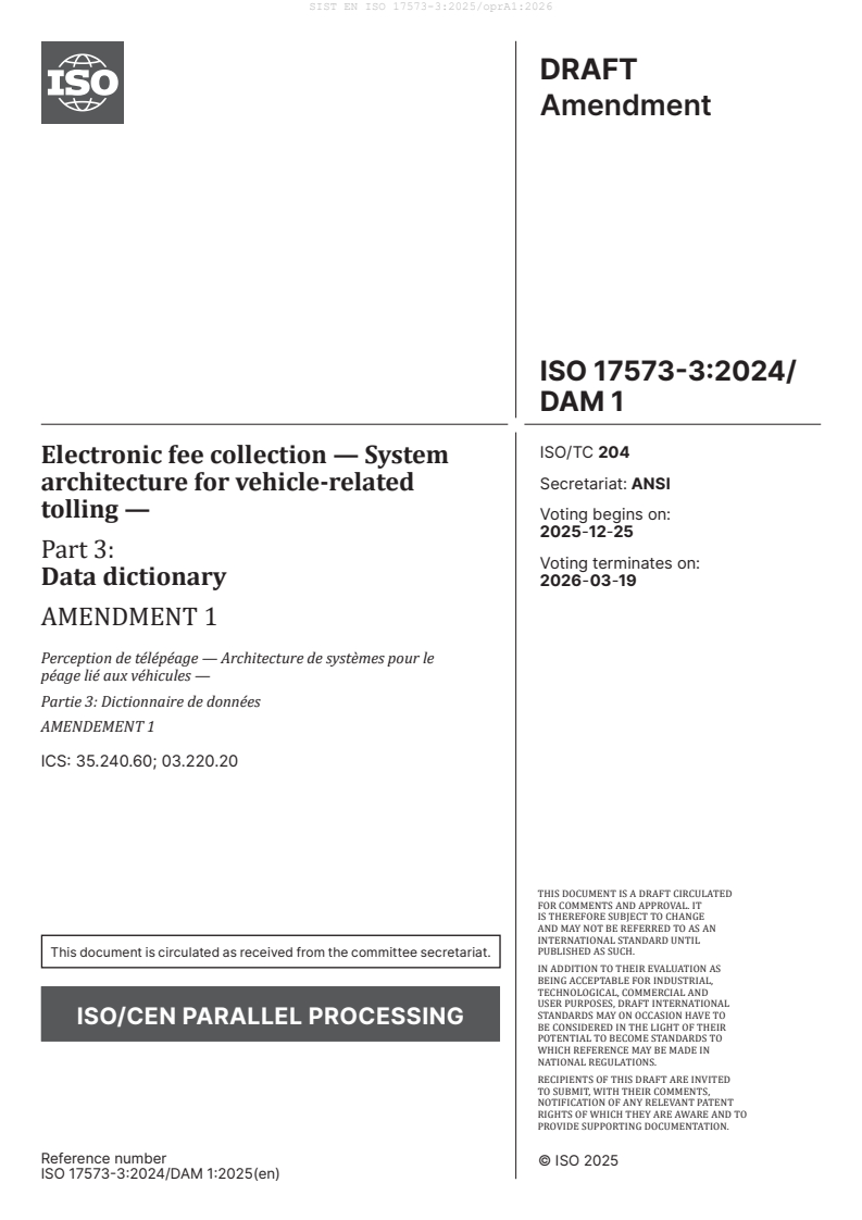 EN ISO 17573-3:2024/FprA1:2026 EN ISO 17573-3:2025/oprA1:2026 - Page 3 preview