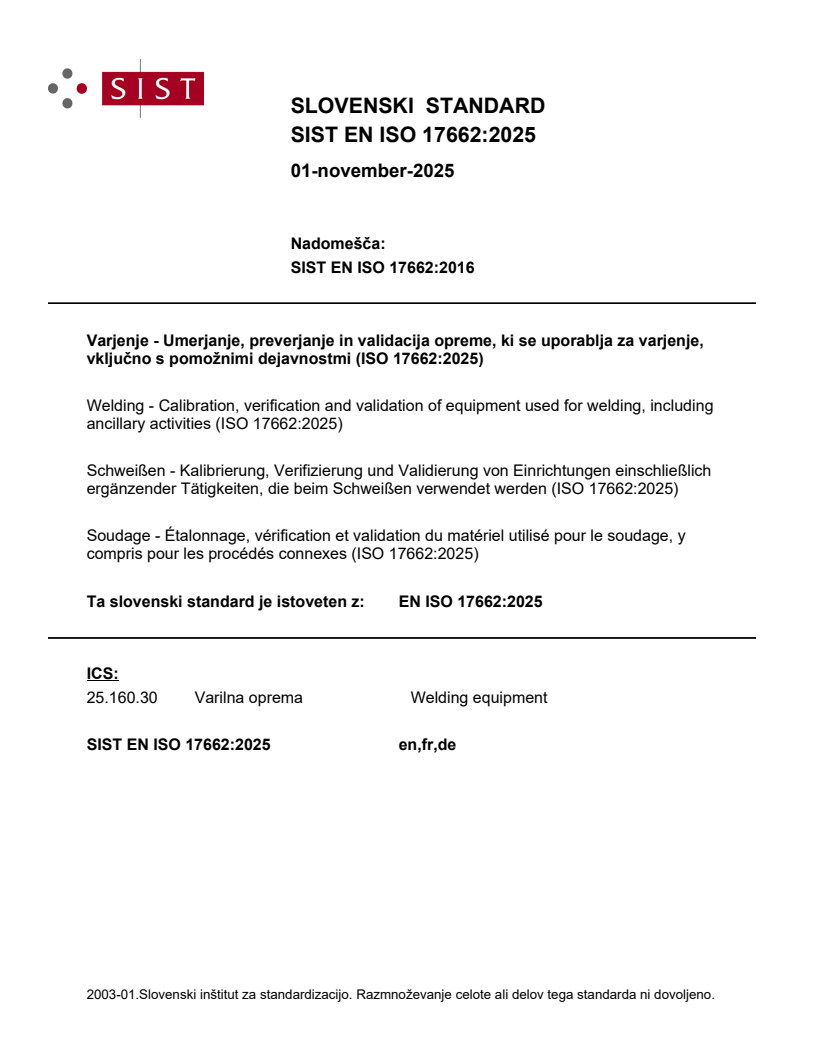 SIST EN ISO 17662:2025