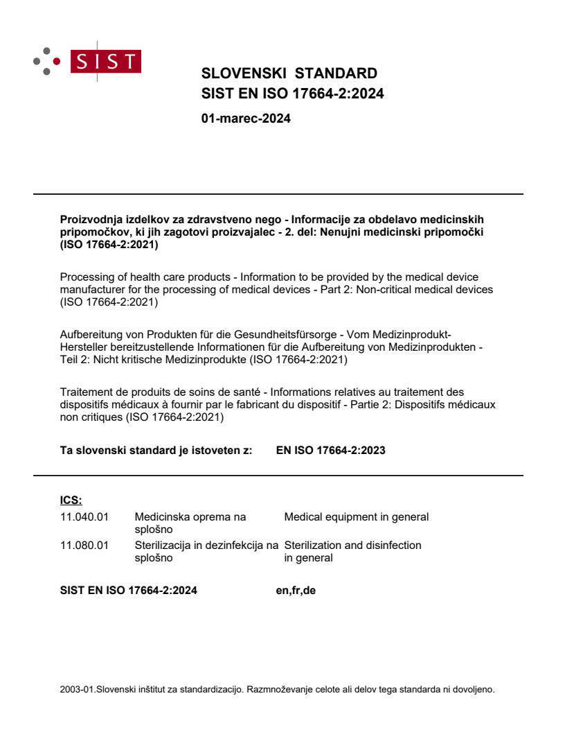 EN ISO 17664-2:2023 EN ISO 17664-2:2024 - Page 1 preview
