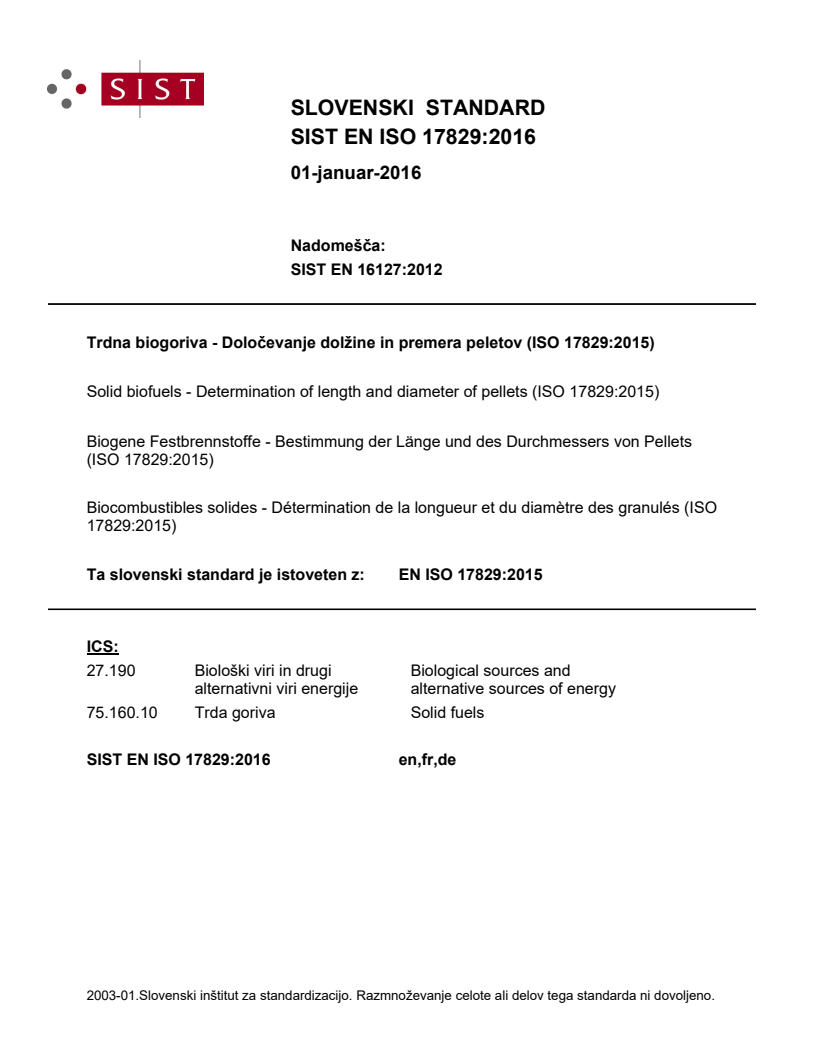 EN ISO 17829:2015 EN ISO 17829:2016 - Page 1 preview