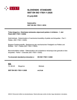 SIST EN ISO 17831-1:2025 - Page 1 preview