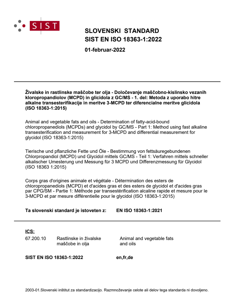 EN ISO 18363-1:2021 EN ISO 18363-1:2022 - Page 1 preview