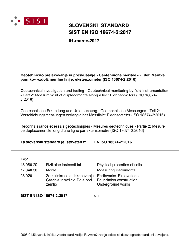 EN ISO 18674-2:2016 EN ISO 18674-2:2017 - BARVE - Page 1 preview
