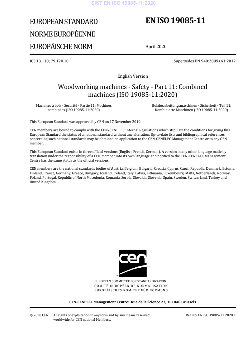 EN ISO 19085-11:2020 EN ISO 19085-11:2020 - Page 3 preview