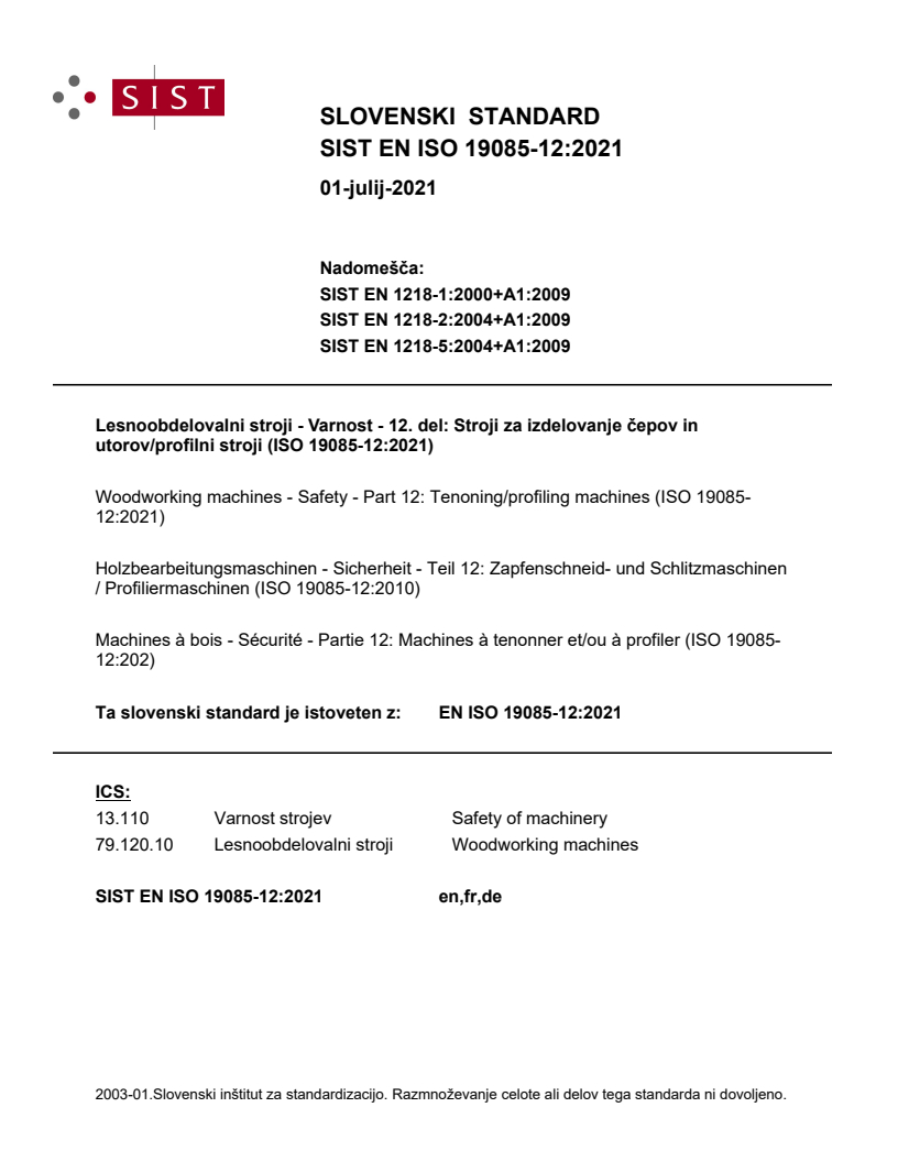 EN ISO 19085-12:2021 EN ISO 19085-12:2021 - Page 1 preview
