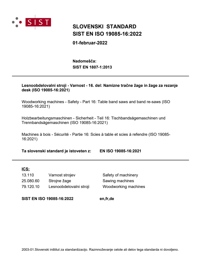 EN ISO 19085-16:2021 EN ISO 19085-16:2022 - Page 1 preview