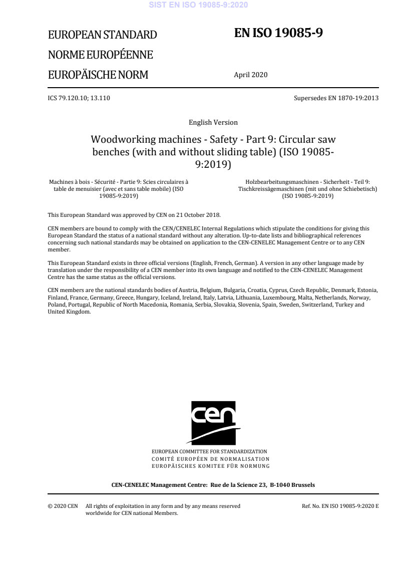 EN ISO 19085-9:2020 EN ISO 19085-9:2020 - Page 3 preview