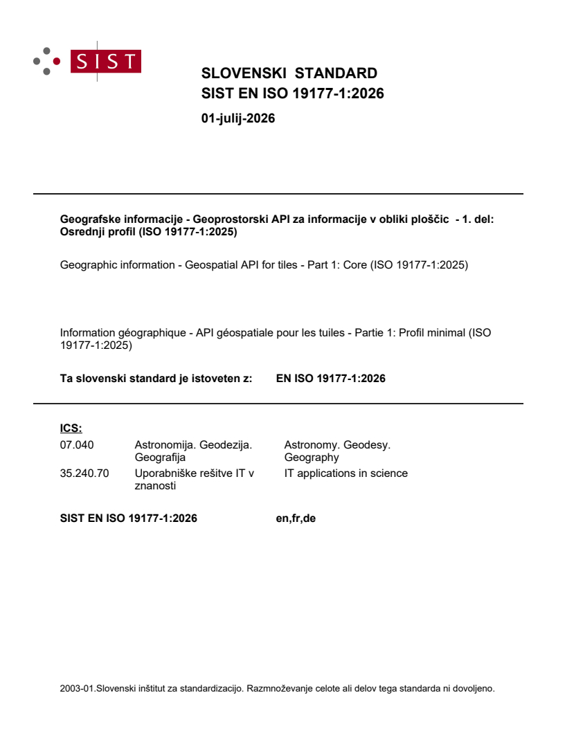 SIST EN ISO 19177-1:2026 SIST EN ISO 19177-1:2026 - BARVE - Page 1 preview