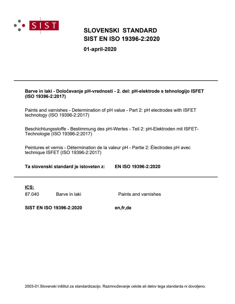 EN ISO 19396-2:2020 EN ISO 19396-2:2020 - Page 1 preview