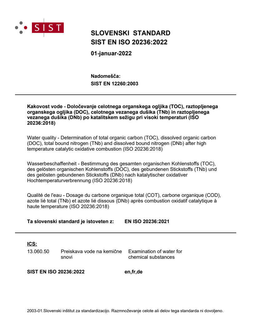 EN ISO 20236:2021 EN ISO 20236:2022 - Page 1 preview