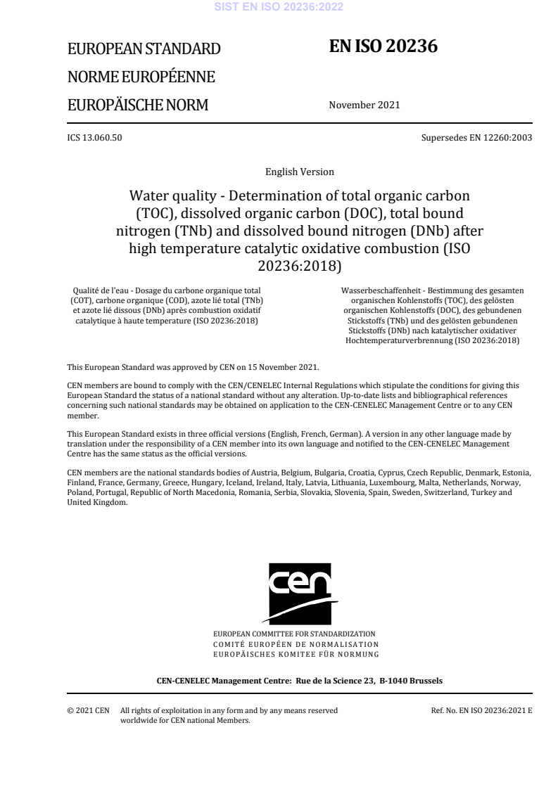 EN ISO 20236:2021 EN ISO 20236:2022 - Page 3 preview