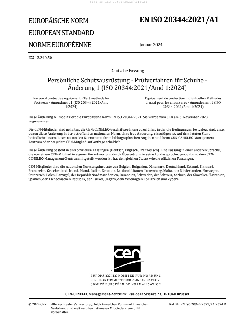 EN ISO 20344:2021/A1:2024 EN ISO 20344:2022/A1:2024 (DE) - Page 3 preview