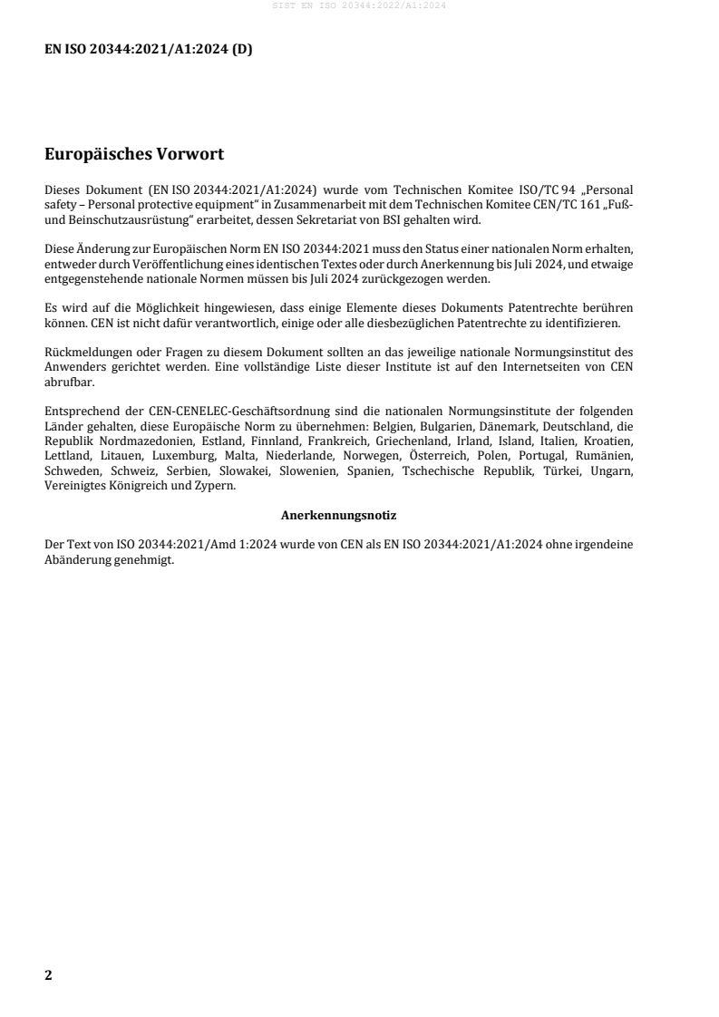 EN ISO 20344:2021/A1:2024 EN ISO 20344:2022/A1:2024 (DE) - Page 4 preview