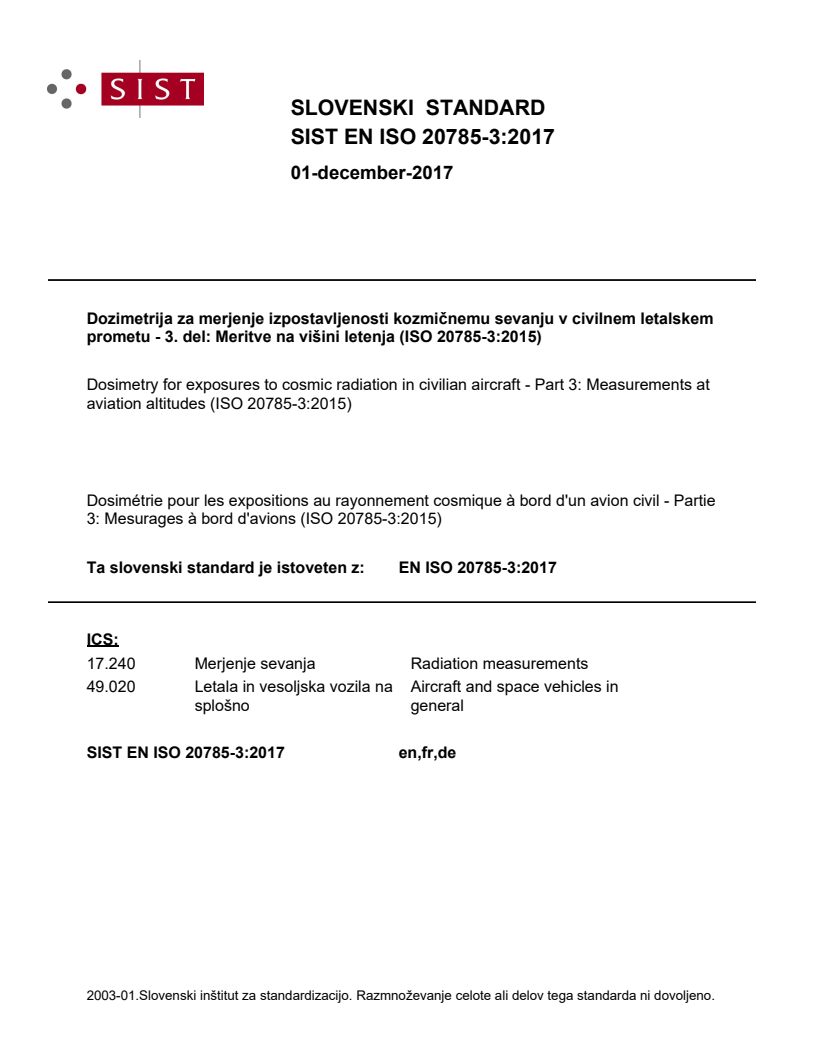 EN ISO 20785-3:2017 EN ISO 20785-3:2017 - Page 1 preview