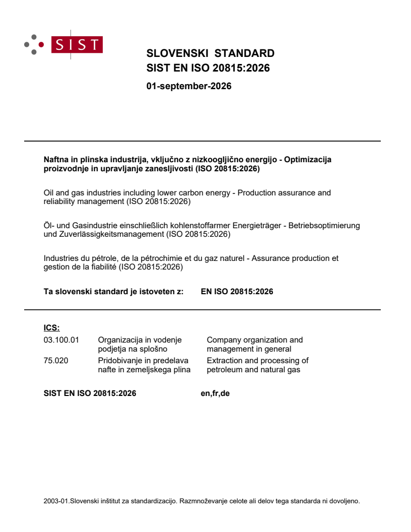 SIST EN ISO 20815:2026 SIST EN ISO 20815:2026 - Page 1 preview