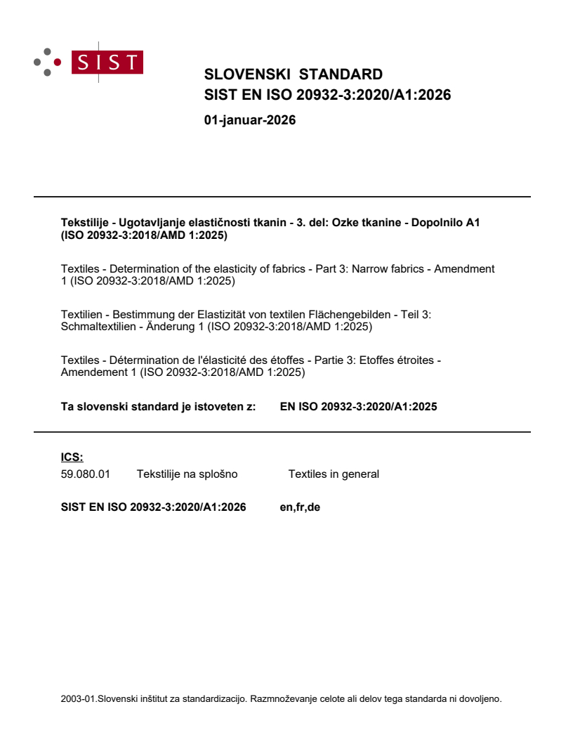SIST EN ISO 20932-3:2020/A1:2026