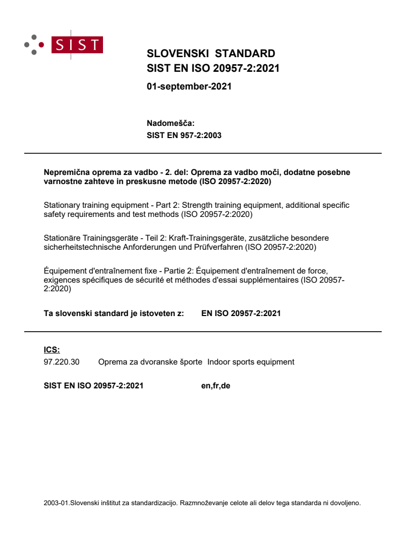 EN ISO 20957-2:2021 EN ISO 20957-2:2021 - Page 1 preview