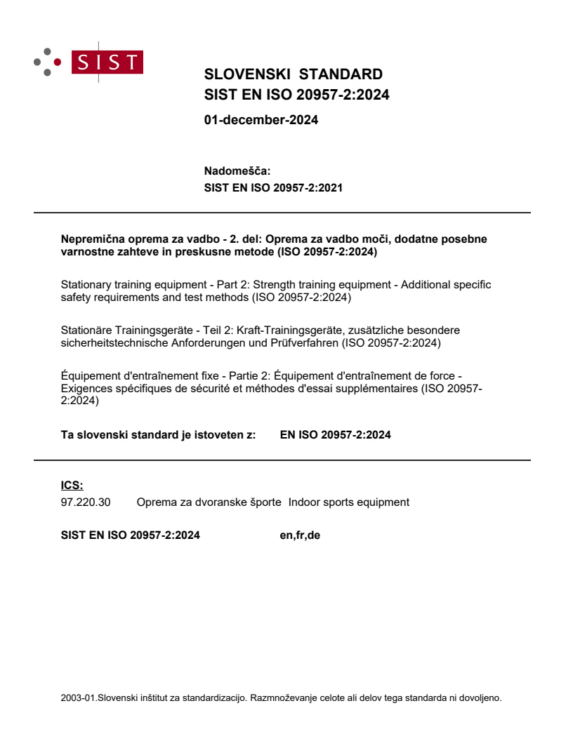 EN ISO 20957-2:2024 EN ISO 20957-2:2024 - Page 1 preview