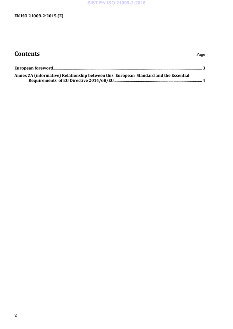EN ISO 21009-2:2015 EN ISO 21009-2:2016 - Page 4 preview