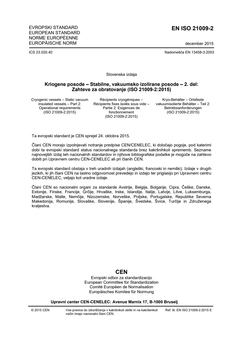 EN ISO 21009-2:2015 EN ISO 21009-2:2016 - Page 3 preview