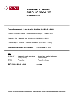 EN ISO 21043-1:2025 EN ISO 21043-1:2025 - Page 1 preview
