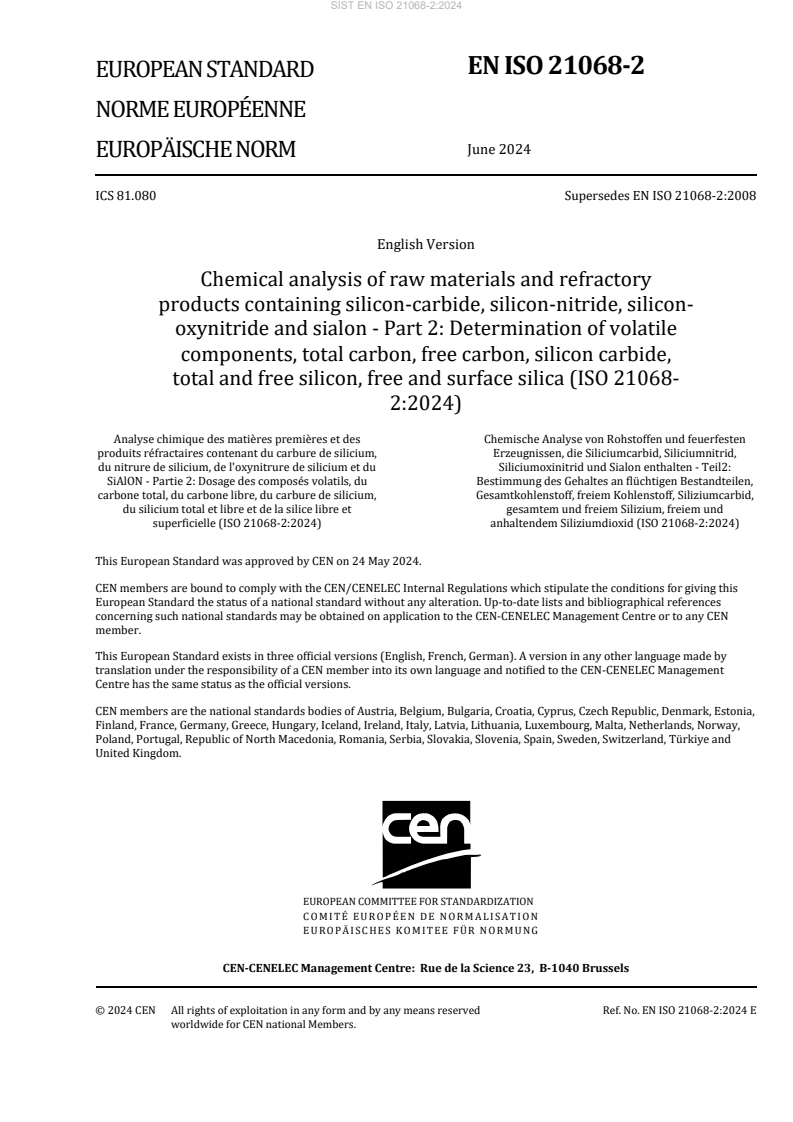 EN ISO 21068-2:2024 EN ISO 21068-2:2024 - Page 3 preview