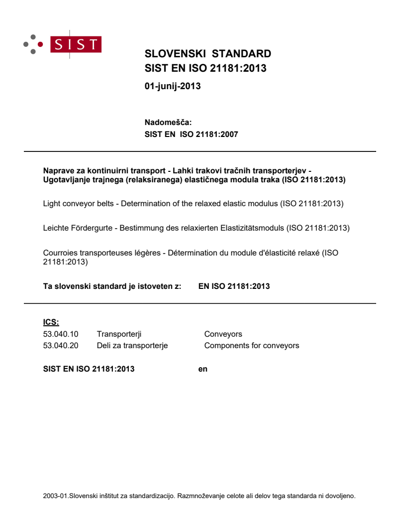EN ISO 21181:2013 EN ISO 21181:2013 - Page 1 preview