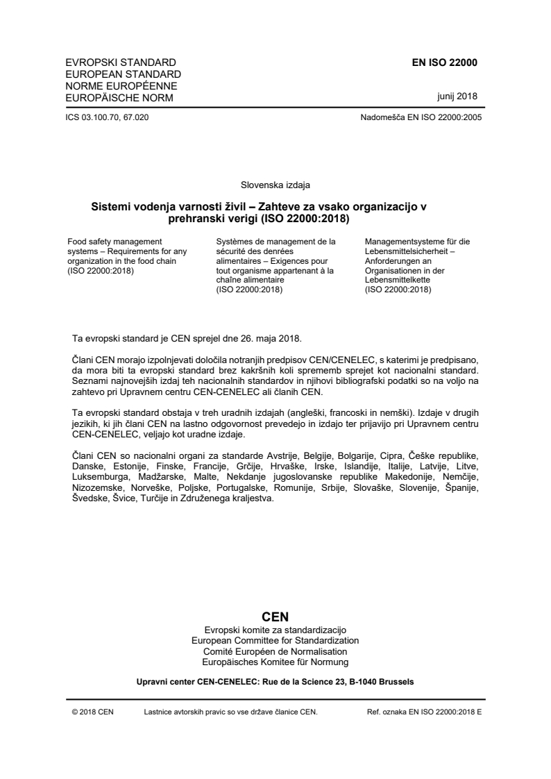 EN ISO 22000:2018 EN ISO 22000:2018 - Page 3 preview