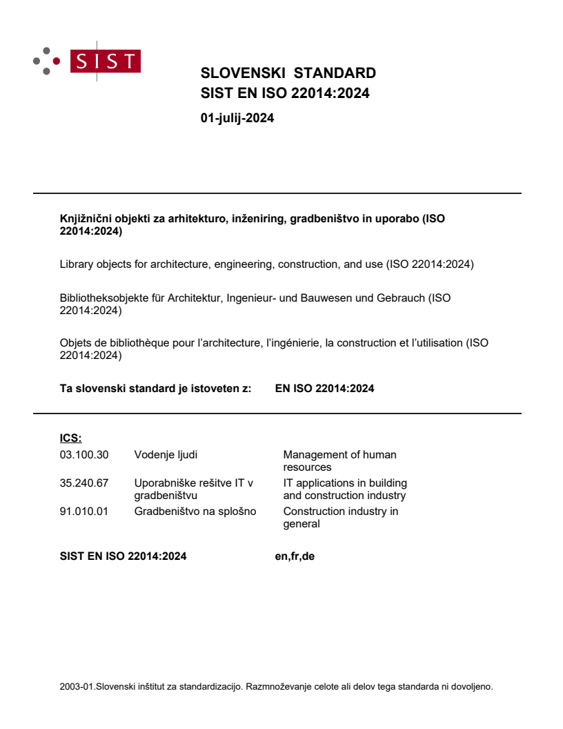 EN ISO 22014:2024 EN ISO 22014:2024 - Page 1 preview