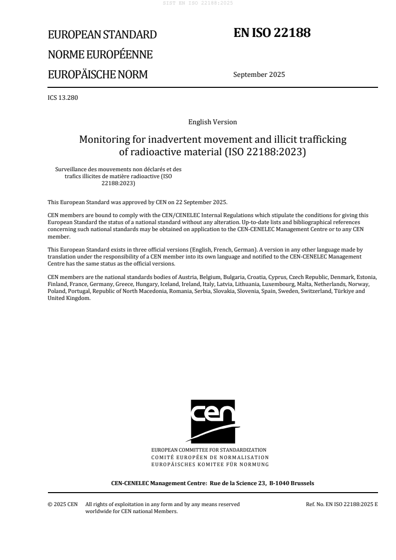 SIST EN ISO 22188:2025