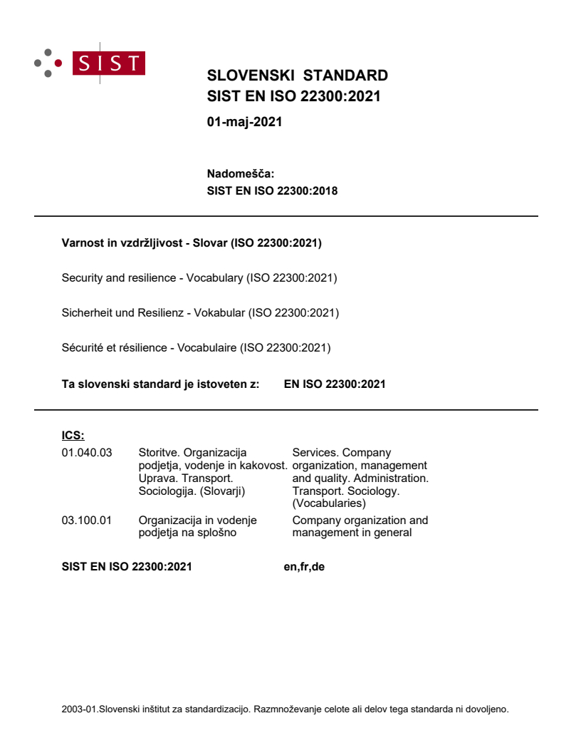 EN ISO 22300:2021 EN ISO 22300:2021 - Page 1 preview