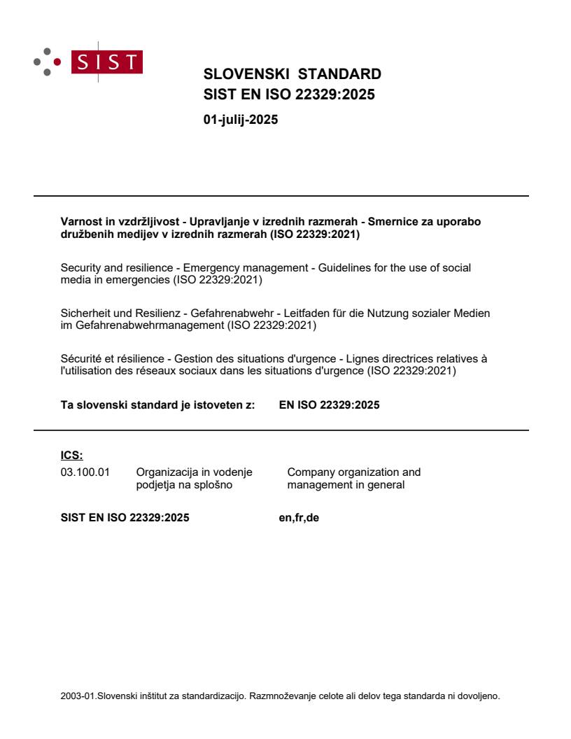 EN ISO 22329:2025