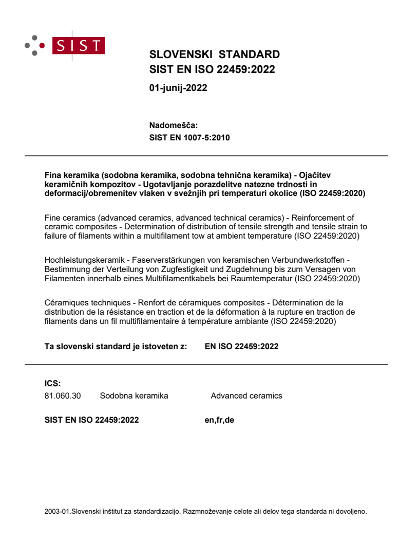 EN ISO 22459:2022 EN ISO 22459:2022 - Page 1 preview