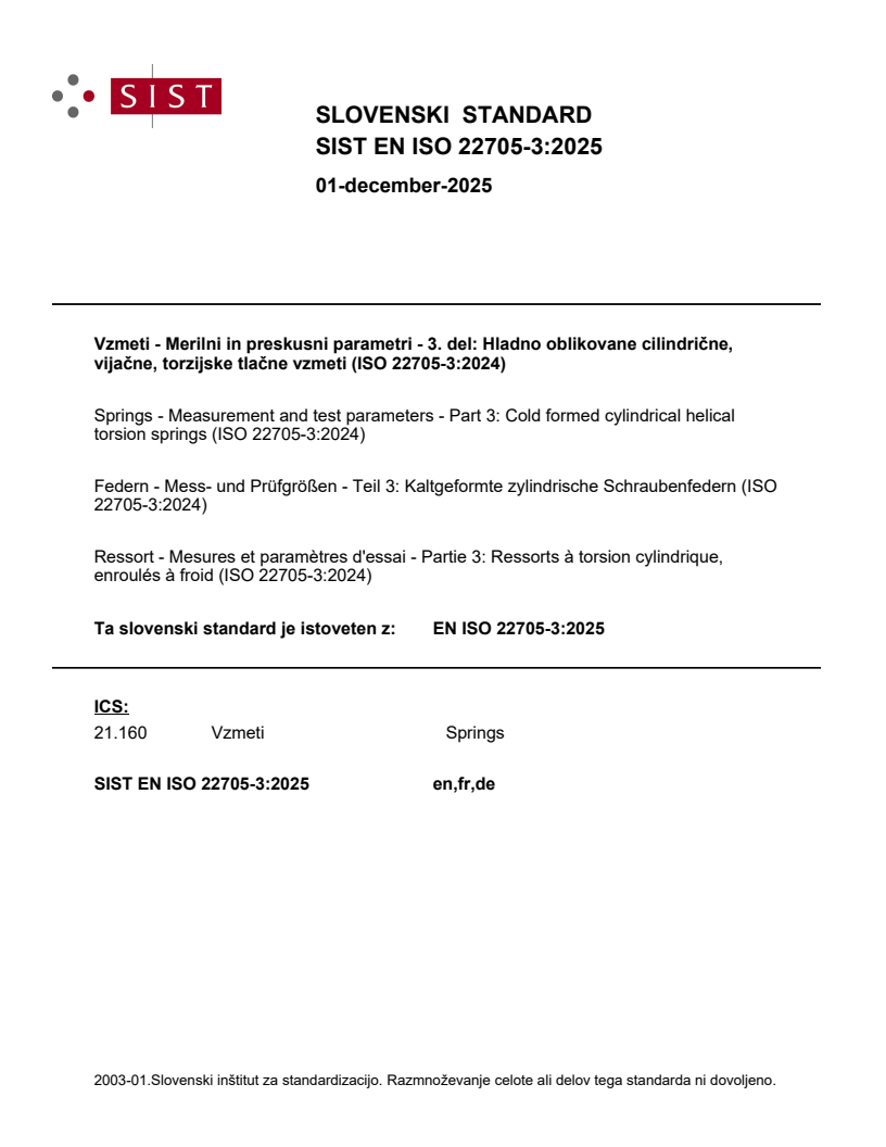 SIST EN ISO 22705-3:2025