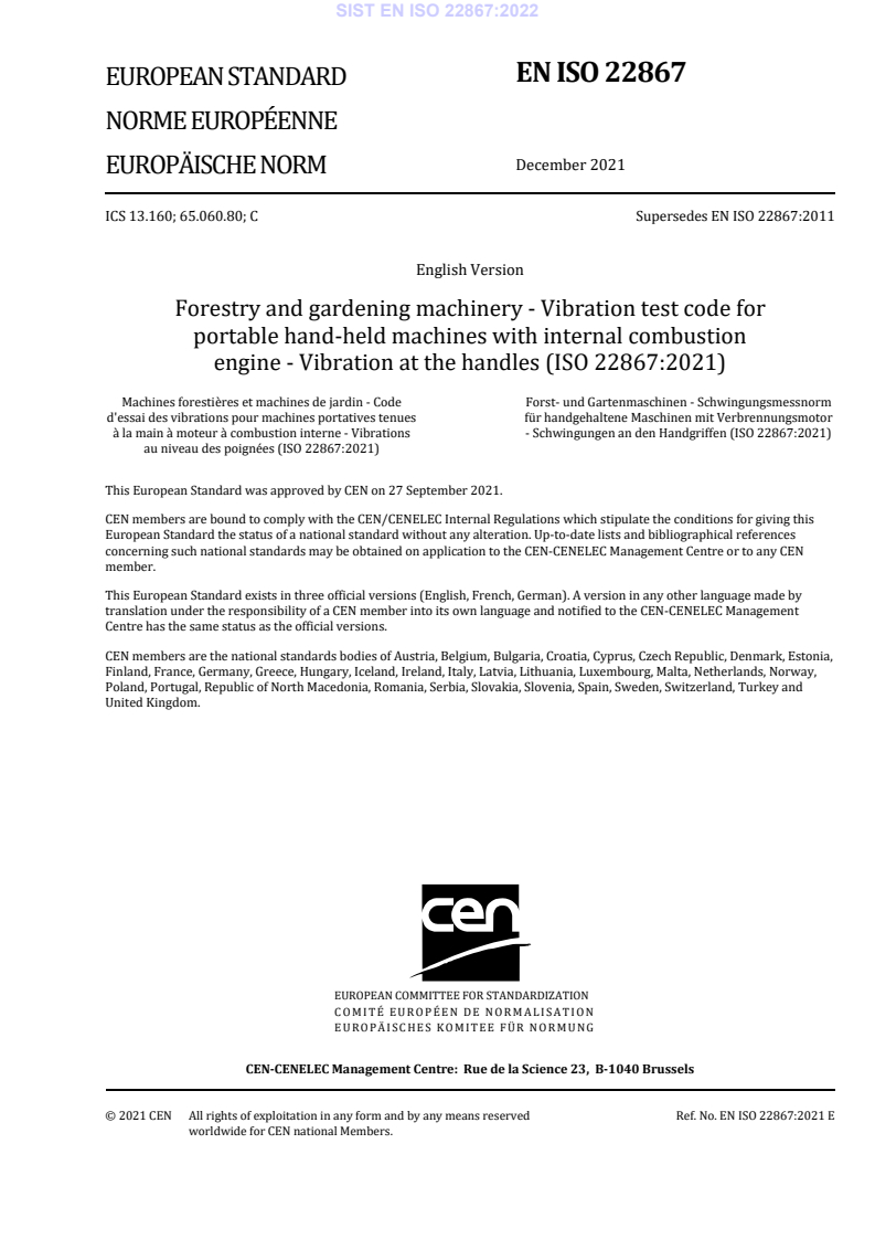 EN ISO 22867:2021 EN ISO 22867:2022 - Page 3 preview