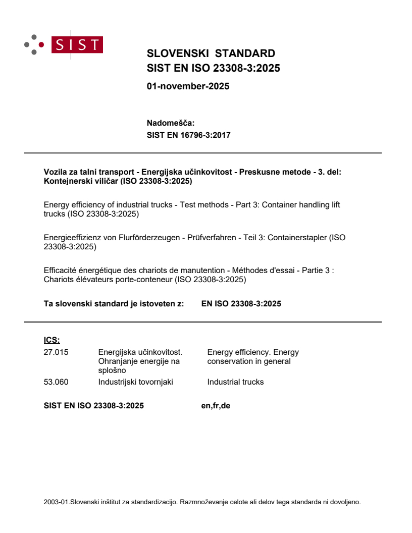 SIST EN ISO 23308-3:2025