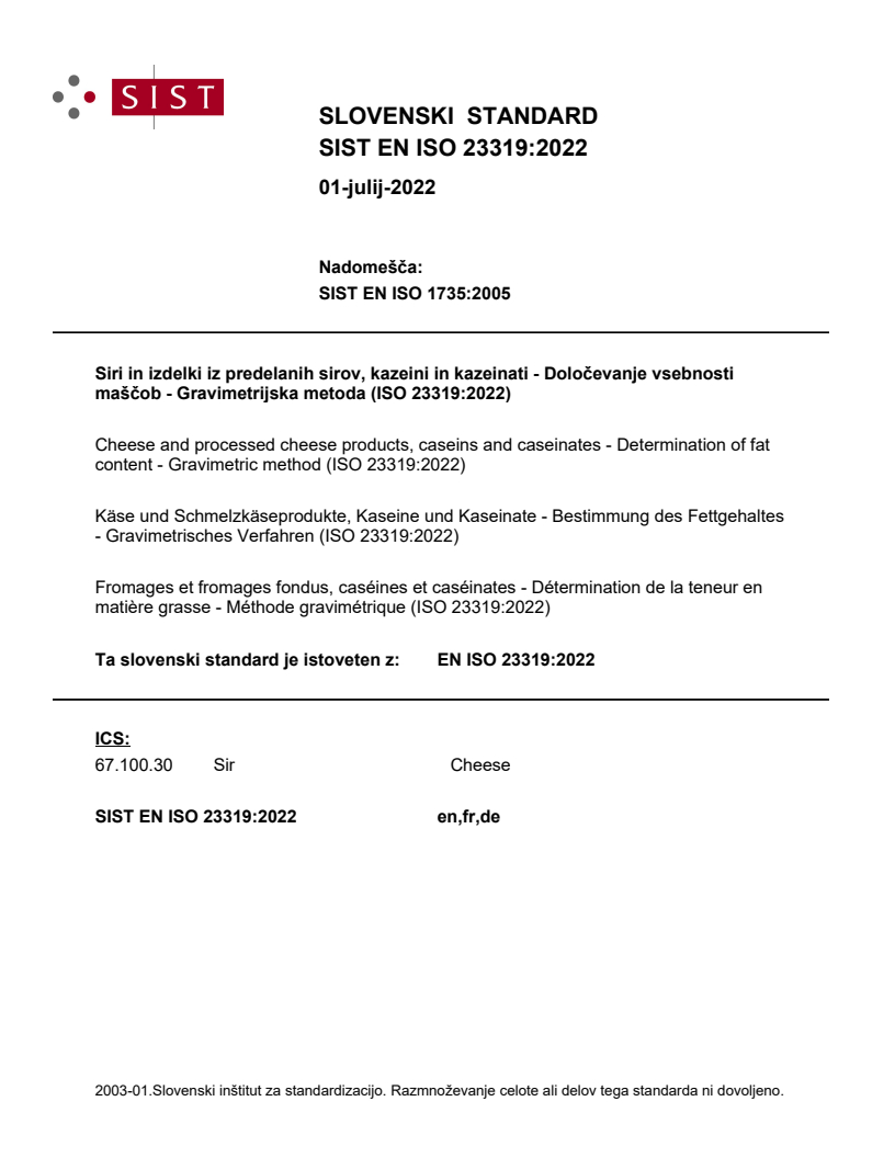 EN ISO 23319:2022 EN ISO 23319:2022 - Page 1 preview