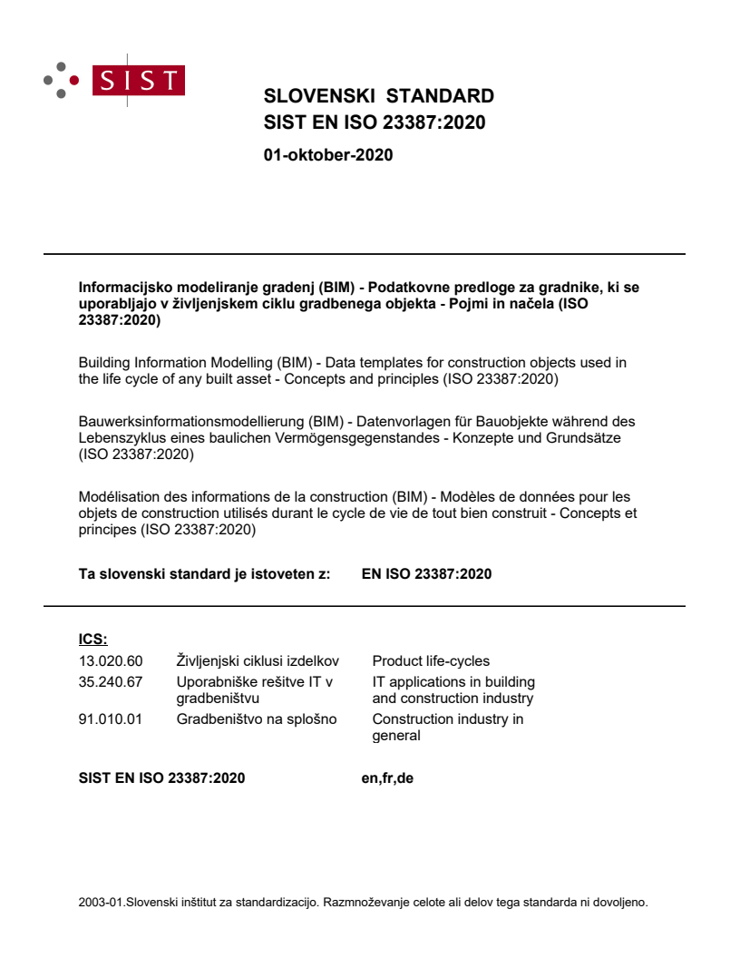 EN ISO 23387:2020 EN ISO 23387:2020 - Page 1 preview